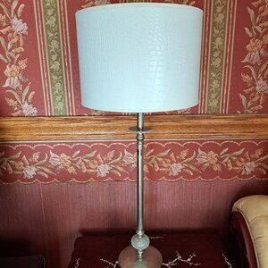 Alan Lee Collection White Crystal Lamp 28.5" tall